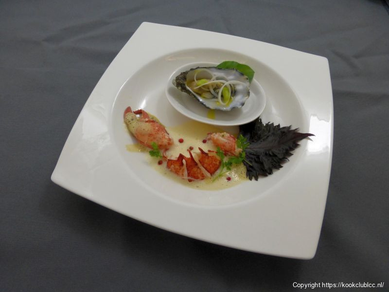 Oester, avocado, citrus, kreeft, cavasabayon, rode peper